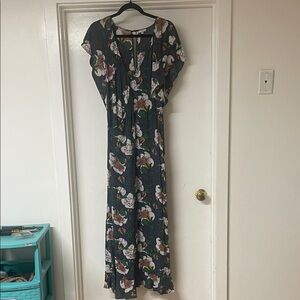 Tavik Navy Blue Floral Maxi Dress